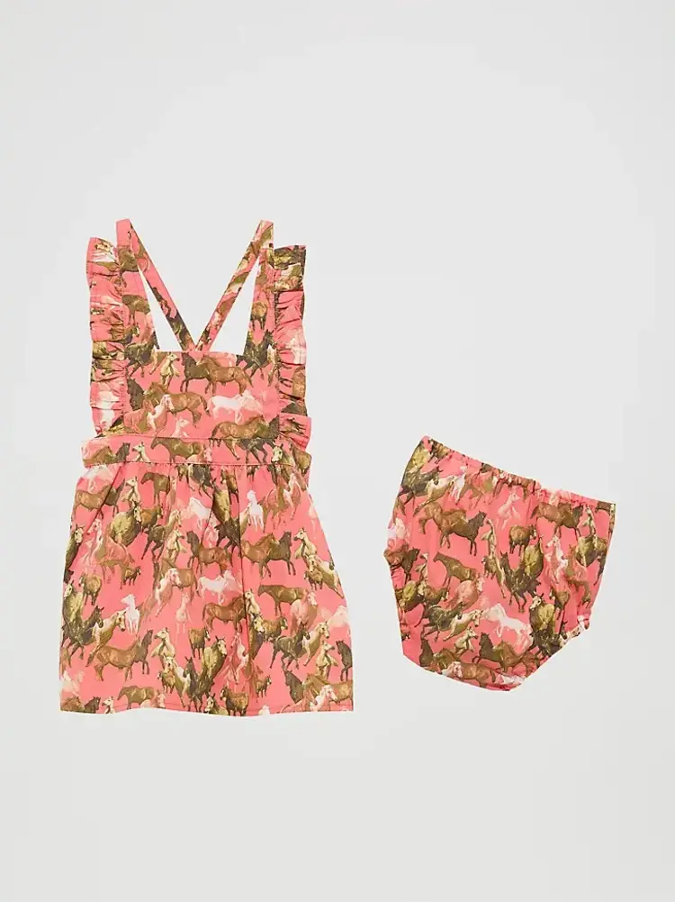 Wrangler Infant Ruffle Sleeve Dress Coral