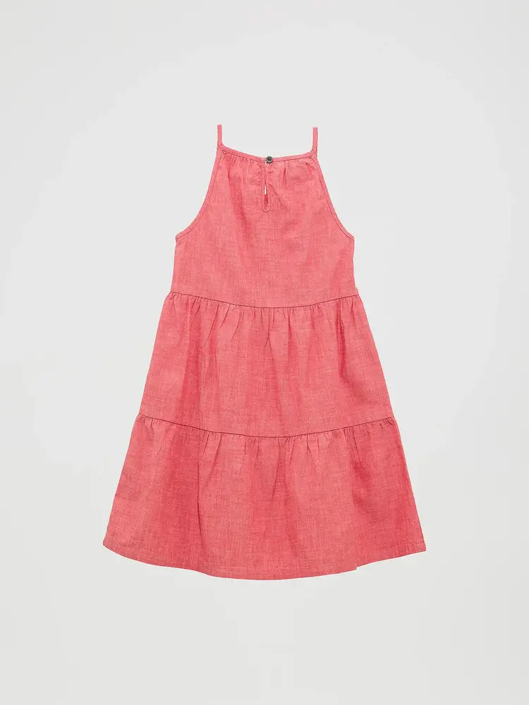 Wrangler Youth Strappy Tiered Maxi Dress Coral