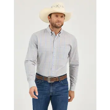 Wrangler Cody Johnson Button Down Grey Contrast