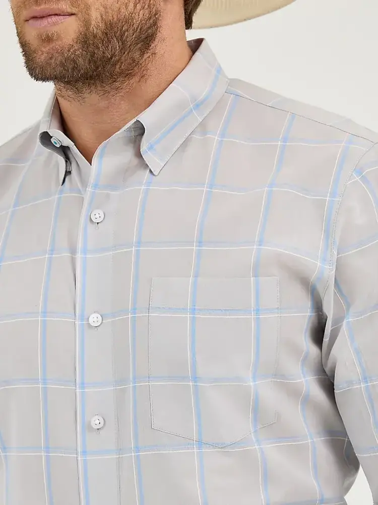 Wrangler Cody Johnson Button Down Grey Contrast