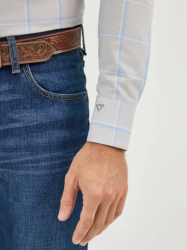 Wrangler Cody Johnson Button Down Grey Contrast