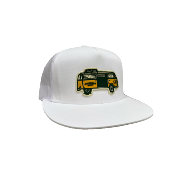 Cowboy Sh*t Rodeo Van Flat Cap White