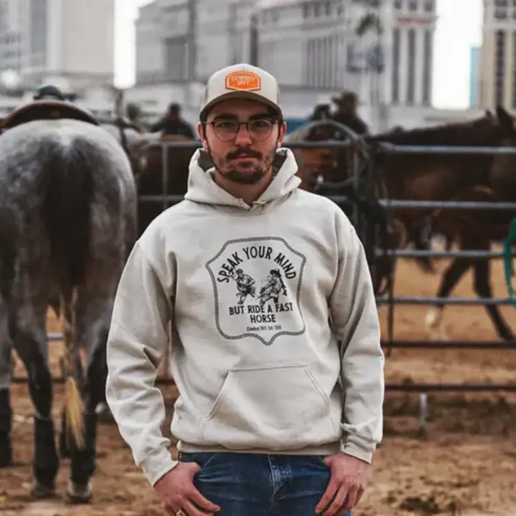 Cowboy Sh*t Speak Your Mind Hoodie Sand