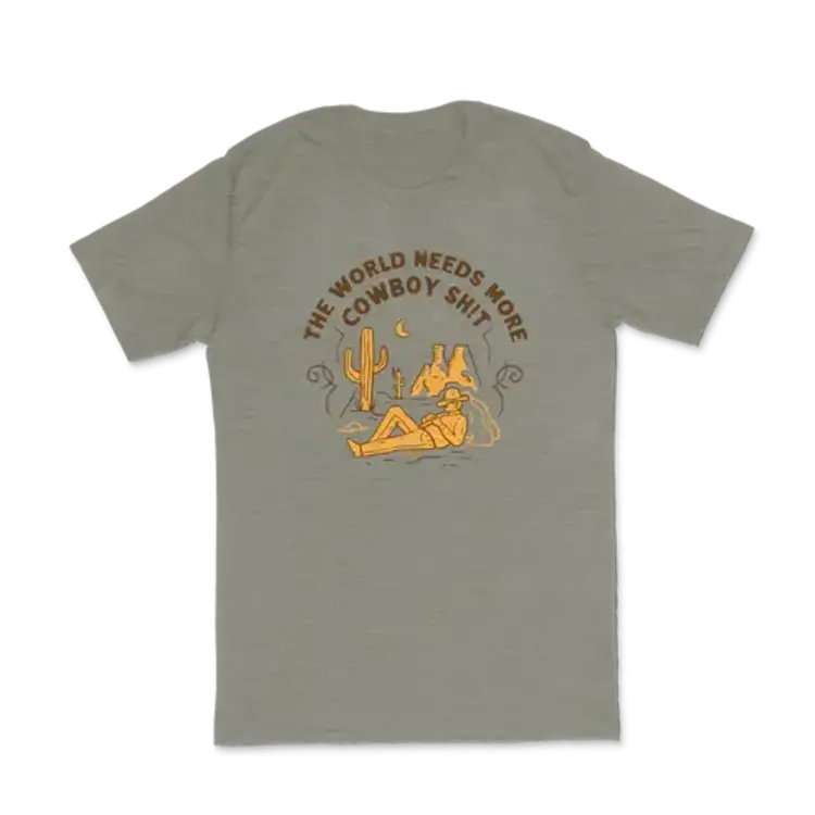 Cowboy Sh*t More Cowboy Sh*t Tee Heather Green