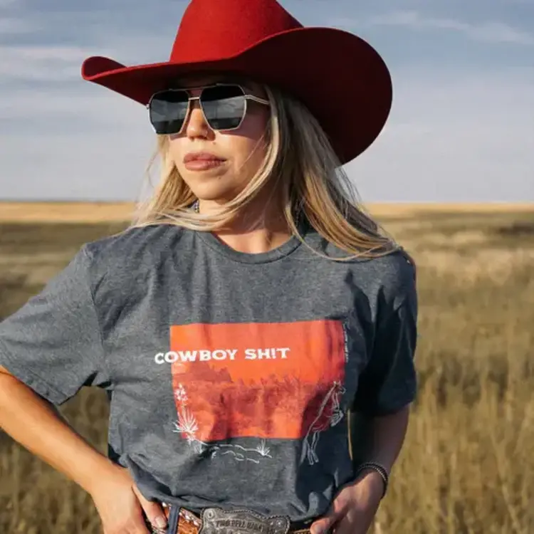 Cowboy Sh*t CS Desert Tee Heather Grey