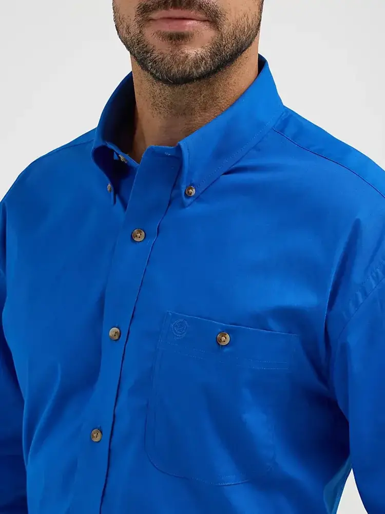 Wrangler George Strait Button Down Shirt Blue