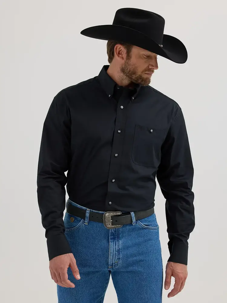 Wrangler George Strait Button Down Shirt Black