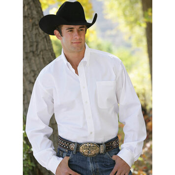 Cinch Solid Button Down White