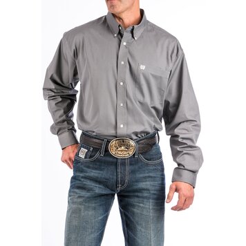 Cinch Solid Button Down Grey