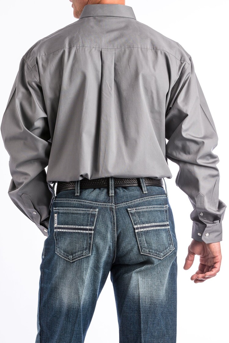 Cinch Solid Button Down Grey