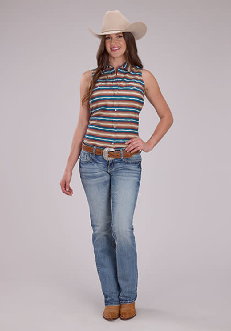 Roper Sleeveless Horizontal Aztec Stripe