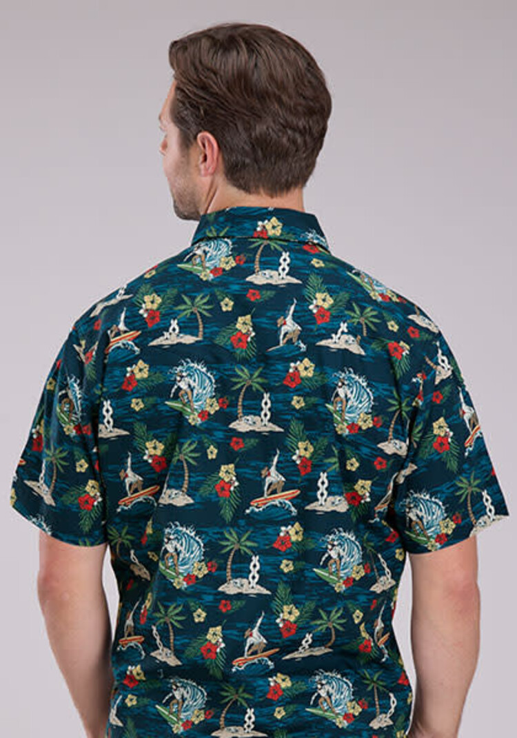 Roper Surfin' Cowboy Snap Blue