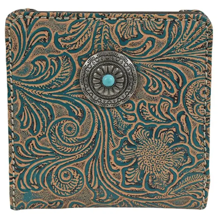 Justin Embossed w Concho Midi Wallet