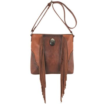 Justin Brown and Tan w Concho Crossbody