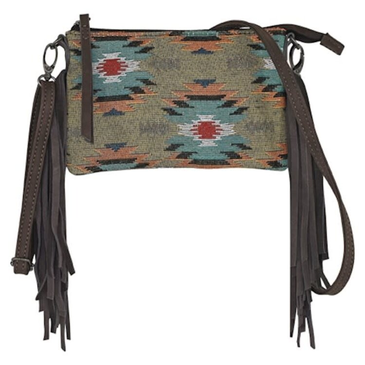 Justin Jacquard Small Crossbody Taupe