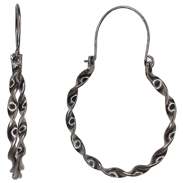 Justin Twisted Hoop Latch Back Earrings