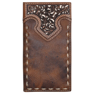 Justin Rodeo Wallet w Rawhide Buckstitch