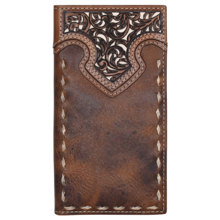 Justin Rodeo Wallet w Rawhide Buckstitch