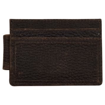 Justin Slim Card Wallet Textured Oiled Leather