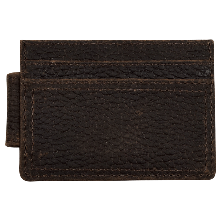 Justin Slim Card Wallet Textured Oiled Leather