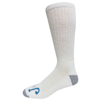 Justin Just-Dry Half Cushion Over The Calf Sock White