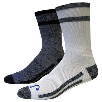 Justin Just-Dry Crew Socks Marled White Black