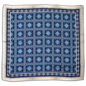 Catchfly Blue Geometric Wild Rag
