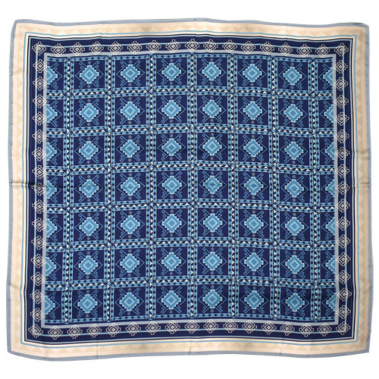 Catchfly Blue Geometric Wild Rag
