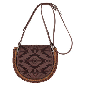 Catchfly Saddle Bag Brown w Design