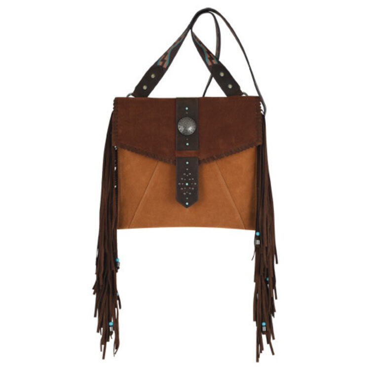Red Dirt Hat Co Tan Suede Crossbody w Fringe