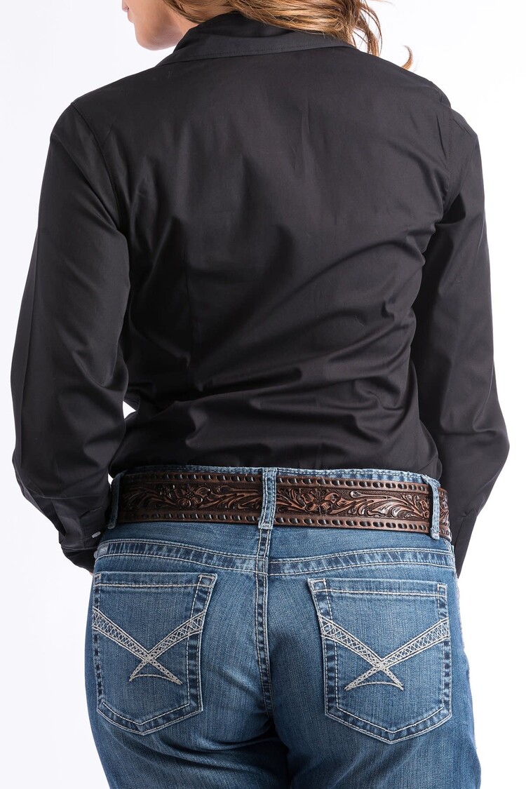 Cinch Solid Button Down Black