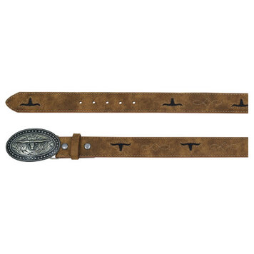 Arena Ace Youth Steer Head Inlay Belt