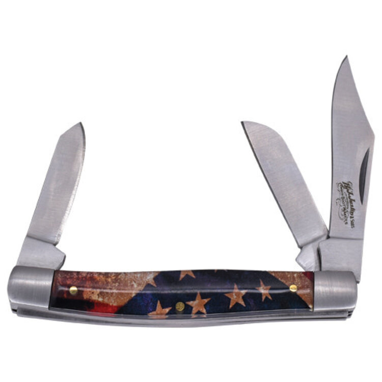Justin Stockman Knife Acrylic USA Flag