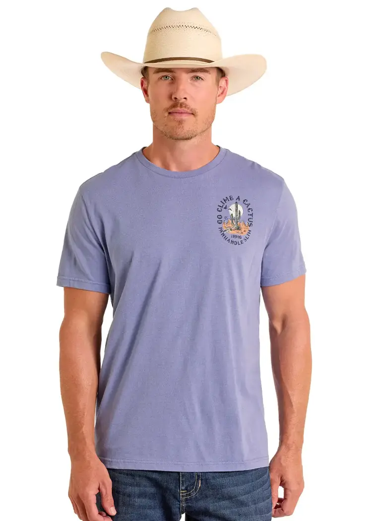 Panhandle Western Wear Go Climb A Cactus Tee Indigo