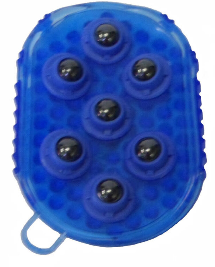 Partrade Blue Gel Groomer Massage Mitt W/ Rollers