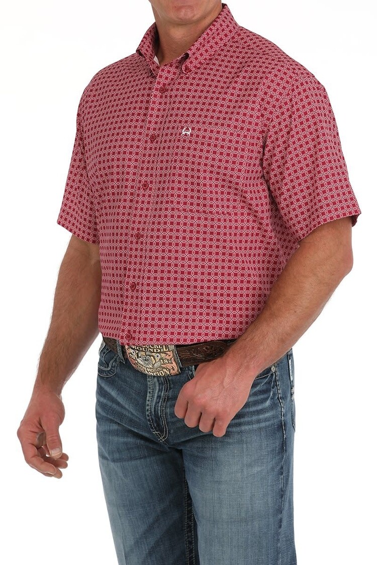 Cinch Arenaflex Button Down Deep Pink