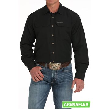 Cinch Arenaflex Ripstop Solid Button Down Black