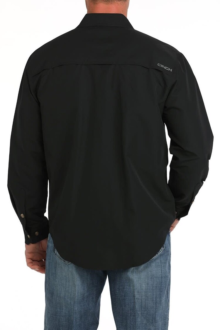 Cinch Arenaflex Ripstop Solid Button Down Black