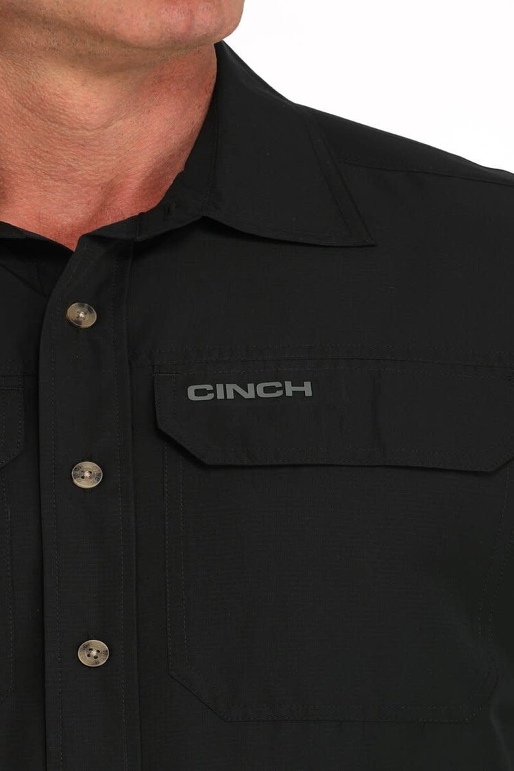 Cinch Arenaflex Ripstop Solid Button Down Black