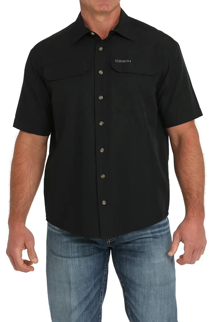 Cinch Arenaflex Ripstop Button Down Black