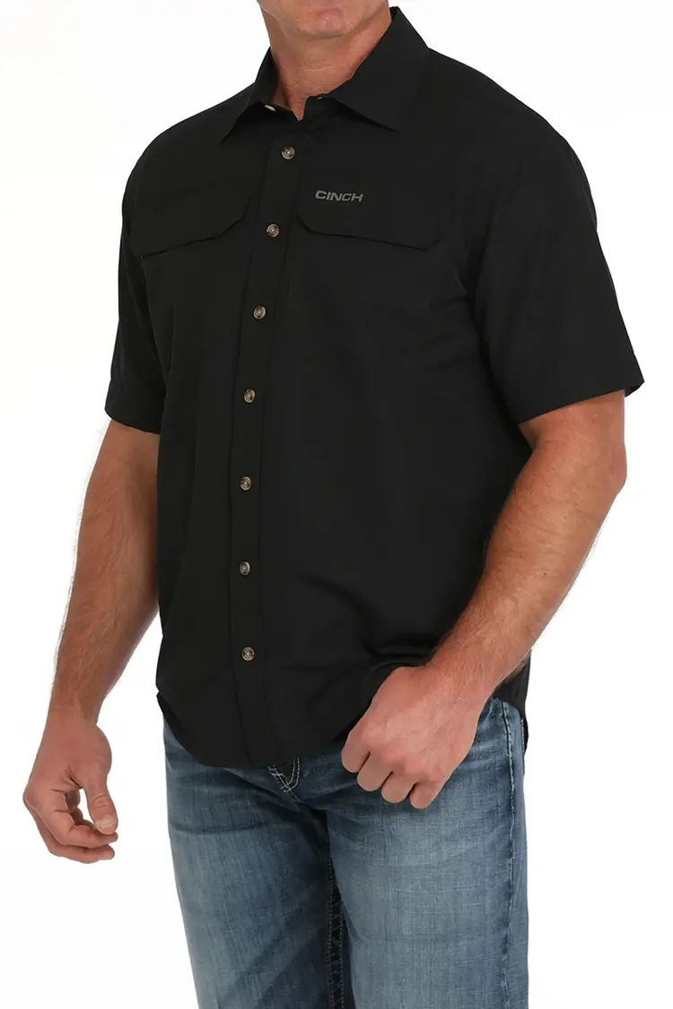 Cinch Arenaflex Ripstop Button Down Black