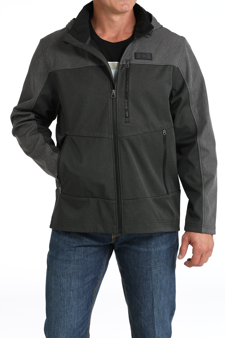 Cinch Hooded Softshell Jacket Black