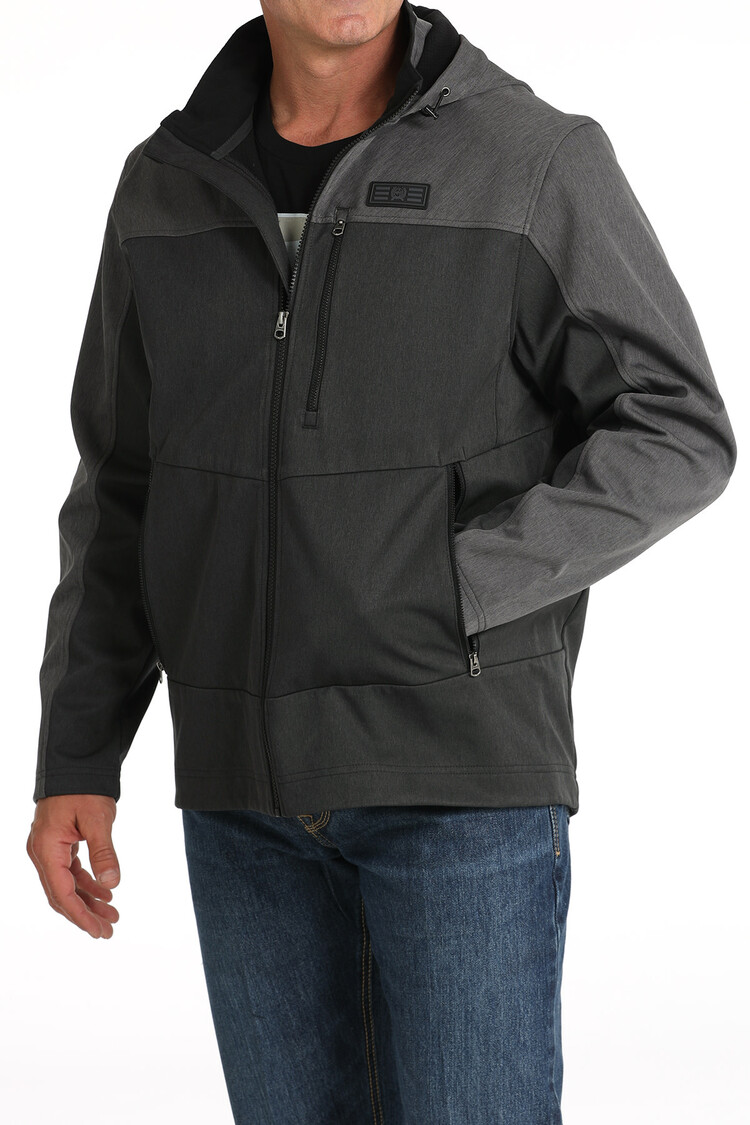 Cinch Hooded Softshell Jacket Black