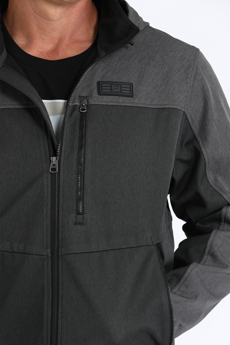 Cinch Hooded Softshell Jacket Black