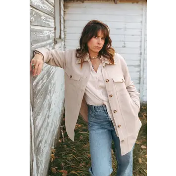 Grazier The Annie Shacket Cream