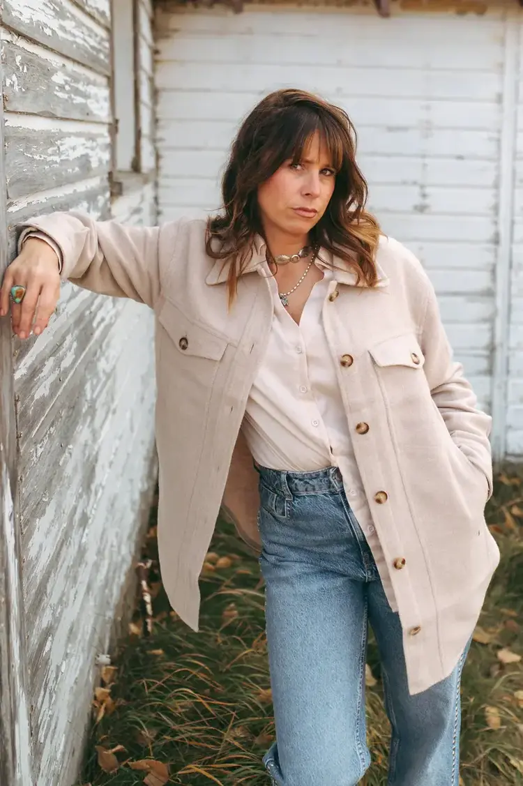 Grazier The Annie Shacket Cream