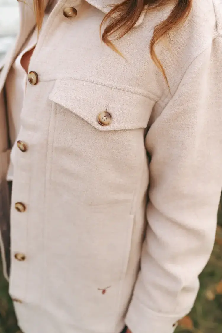 Grazier The Annie Shacket Cream