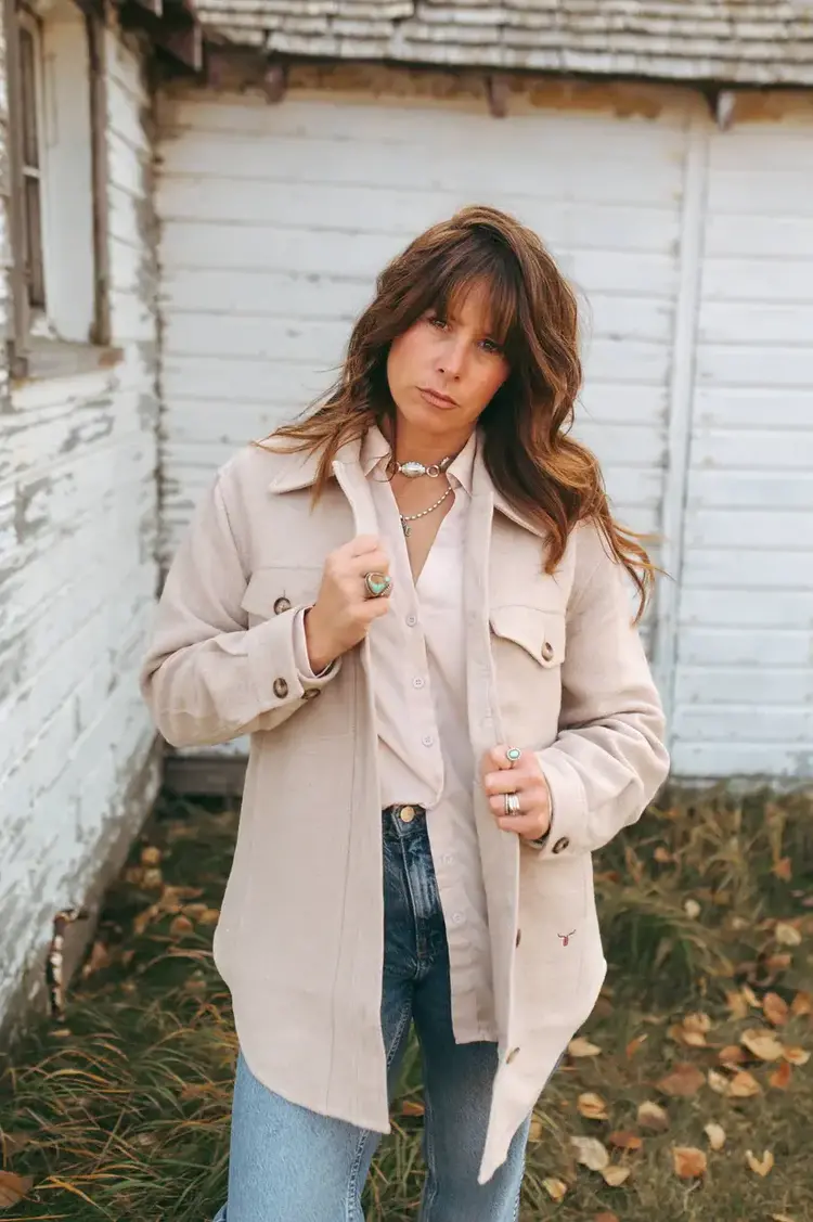 Grazier The Annie Shacket Cream