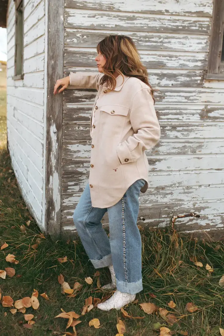 Grazier The Annie Shacket Cream