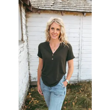 Grazier The Eleen Essential Tee Heather Green